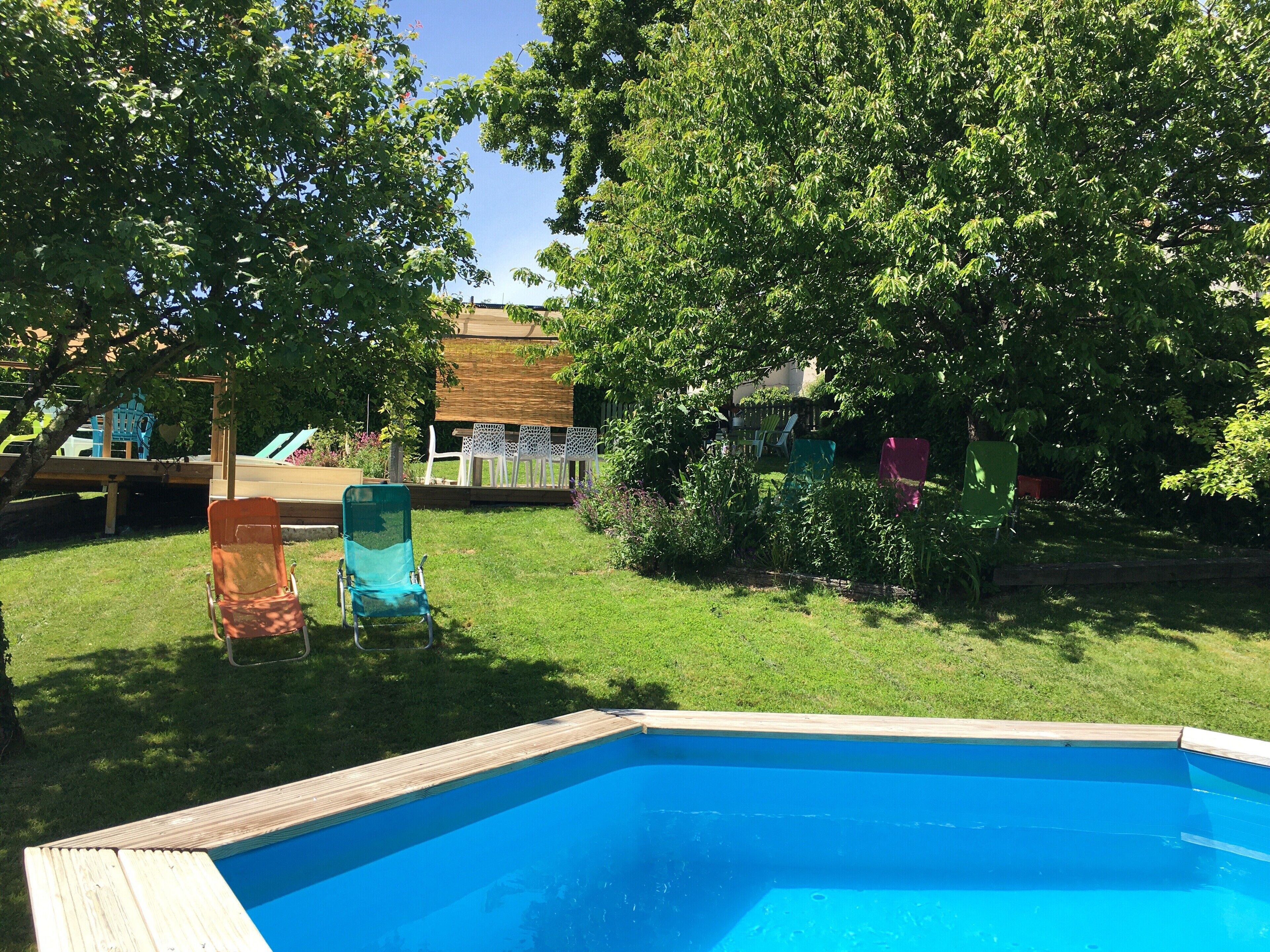 Piscine extérieure, piscine chauffée