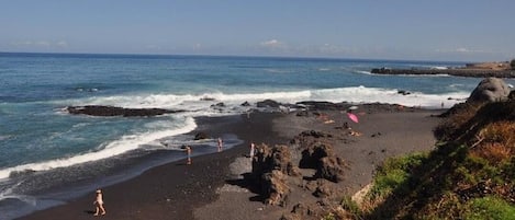 Na praia