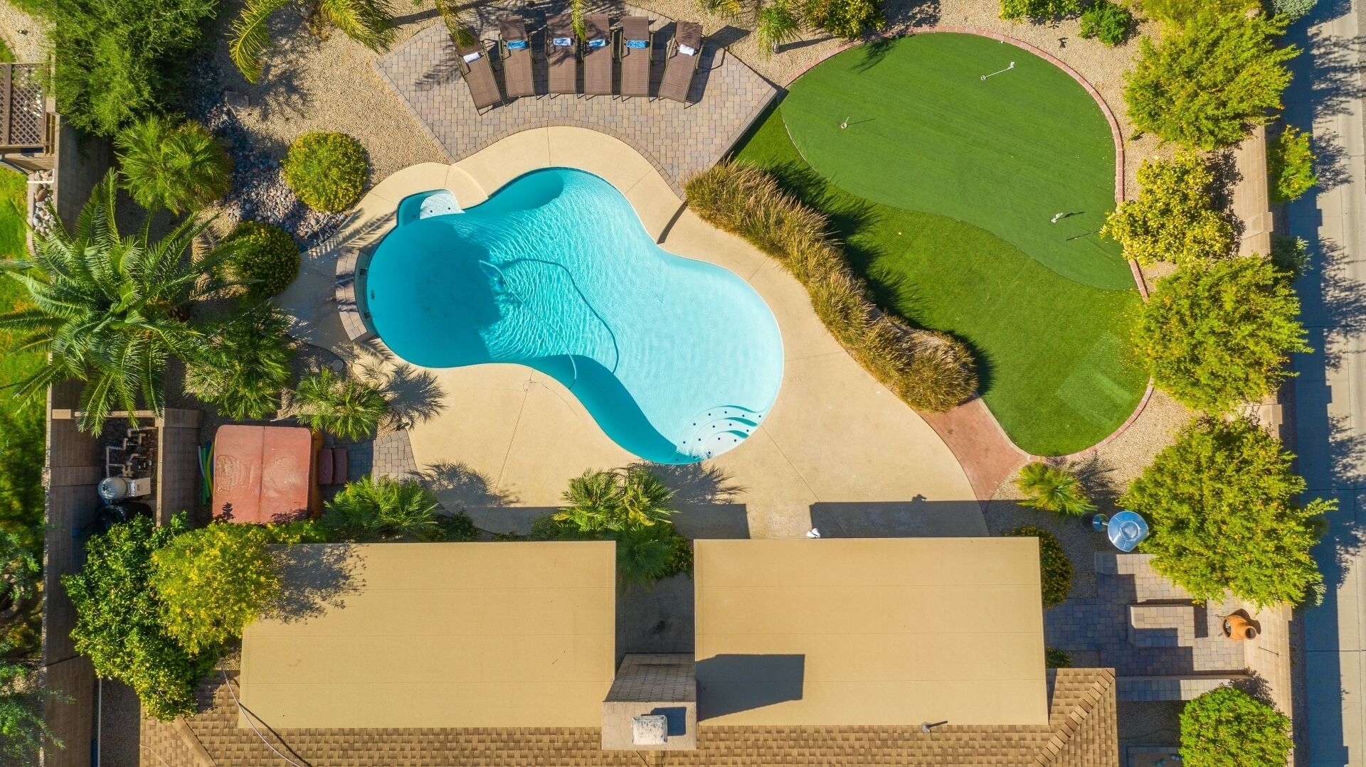 Piscine extérieure, piscine chauffée