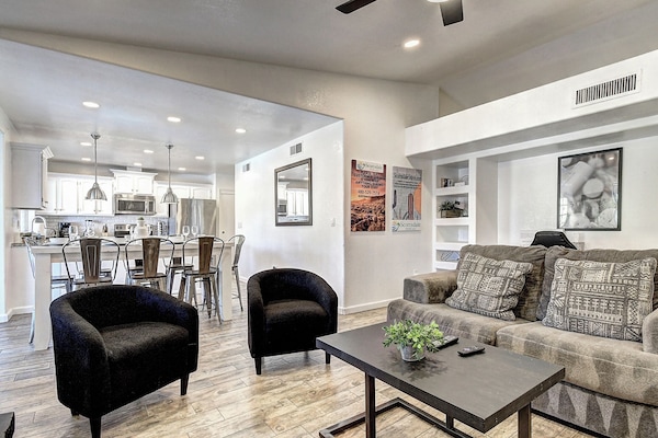Modern great room with queen sofa sleeper if requested