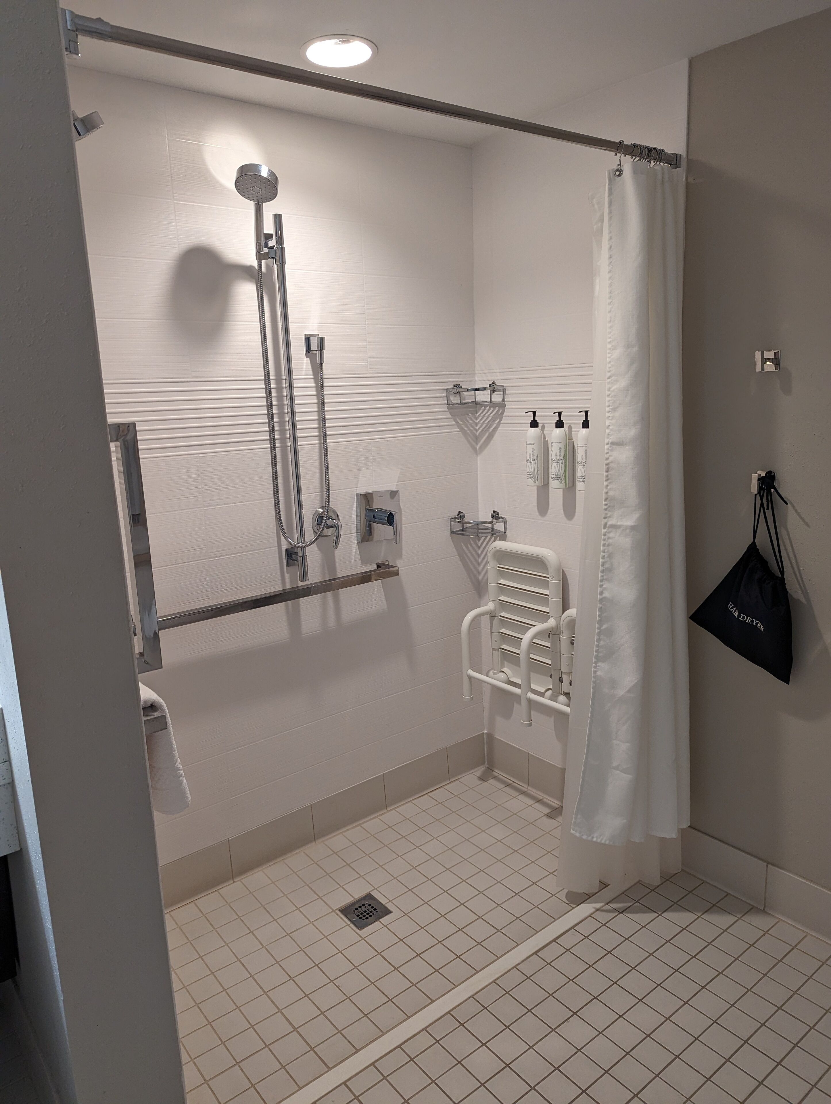 studio, 2 queen beds, non smoking (mobility accessible, roll-in shower) | bathroom | free toiletries, hair dryer, towels, soap