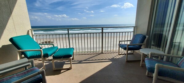 Property grounds - Dolphin View-oceanfront condo with large balcony overlooking no drive beach. (Ponce Inlet)