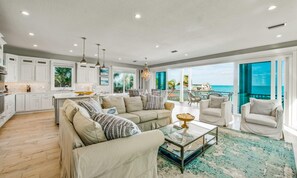 House, Multiple Beds | Living room | 36-inch TV with cable channels - Bay View Beauty by AMI Locals (Anna Maria)