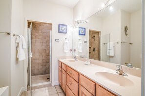 Condo, 2 Bedrooms, Ocean View | Bathroom | Hair dryer, towels - Bradenton Beach Club 232 by AMI Locals (Bradenton Beach)