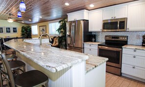 House, 3 Bedrooms | Private kitchen | Fridge, microwave, stovetop, dishwasher - Bean Point Bungalow by AMI Locals (Anna Maria)