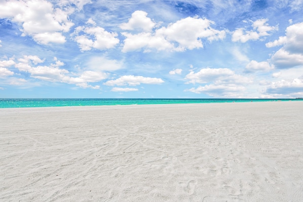 Sun loungers, beach towels