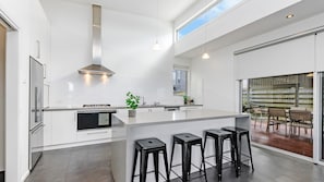 Fridge, microwave, oven, stovetop - A large family home situated just down the road from Port Fairy's family friendly Pea Soup Beach (PORT FAIRY)