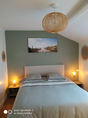 2 bedrooms, iron/ironing board, free WiFi, bed sheets