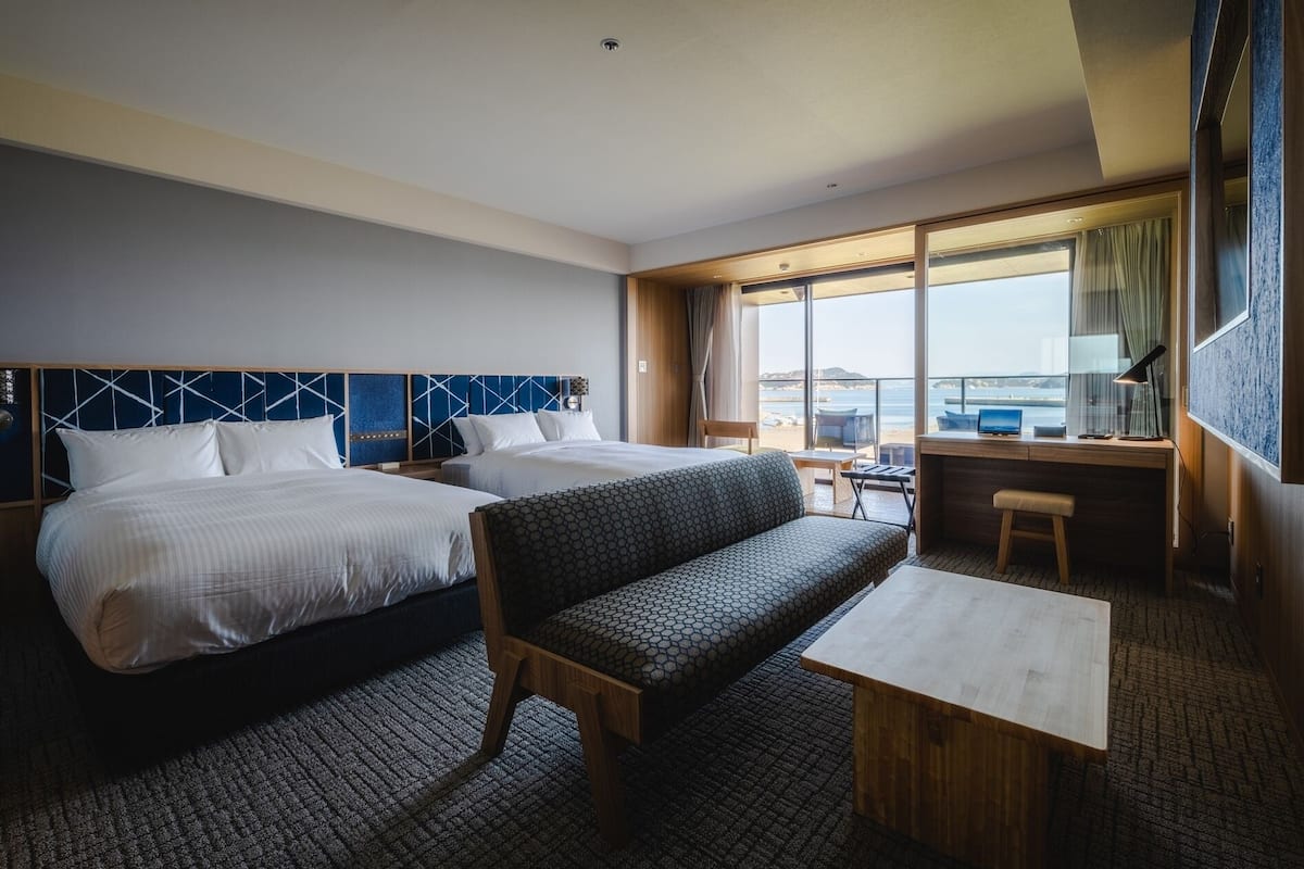 Premium Deluxe Room, Ocean View with Balcony, Non Smoking | Bathroom | Hair dryer, slippers, electronic bidet