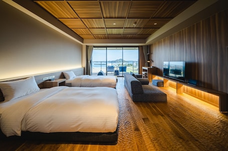 Premium Deluxe NAGURI, Ocean View, Non Smoking | In-room safe, blackout drapes, iron/ironing board, free WiFi