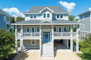 Exterior - Jewel of the Sound: Private Pier | Private Pool & Hot Tub | Elevator | Dogs OK (Corolla)