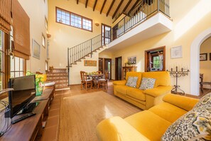 TV, fireplace, table tennis