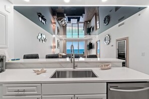 Fridge, microwave, oven, stovetop - Ocean Villa 1302 - Gorgeous 2Bed/2Bath Condo (Panama City Beach)