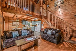 Cabin, 2 Bedrooms | Living area