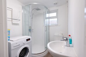 House | Bathroom | Shower, towels, soap, toilet paper