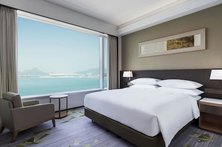 Sábanas de algodón egipcio, ropa de cama de alta calidad y cubrecamas . Sheraton Hong Kong Tung Chung Hotel