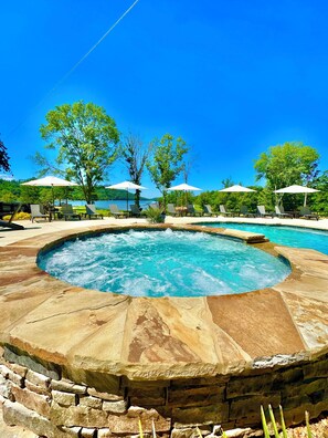 Outdoor pool, a heated pool