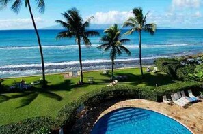 Pool - Oceanfront, Great Location, adjacent to beach park! Newly reduced winter rates! (Lahaina)