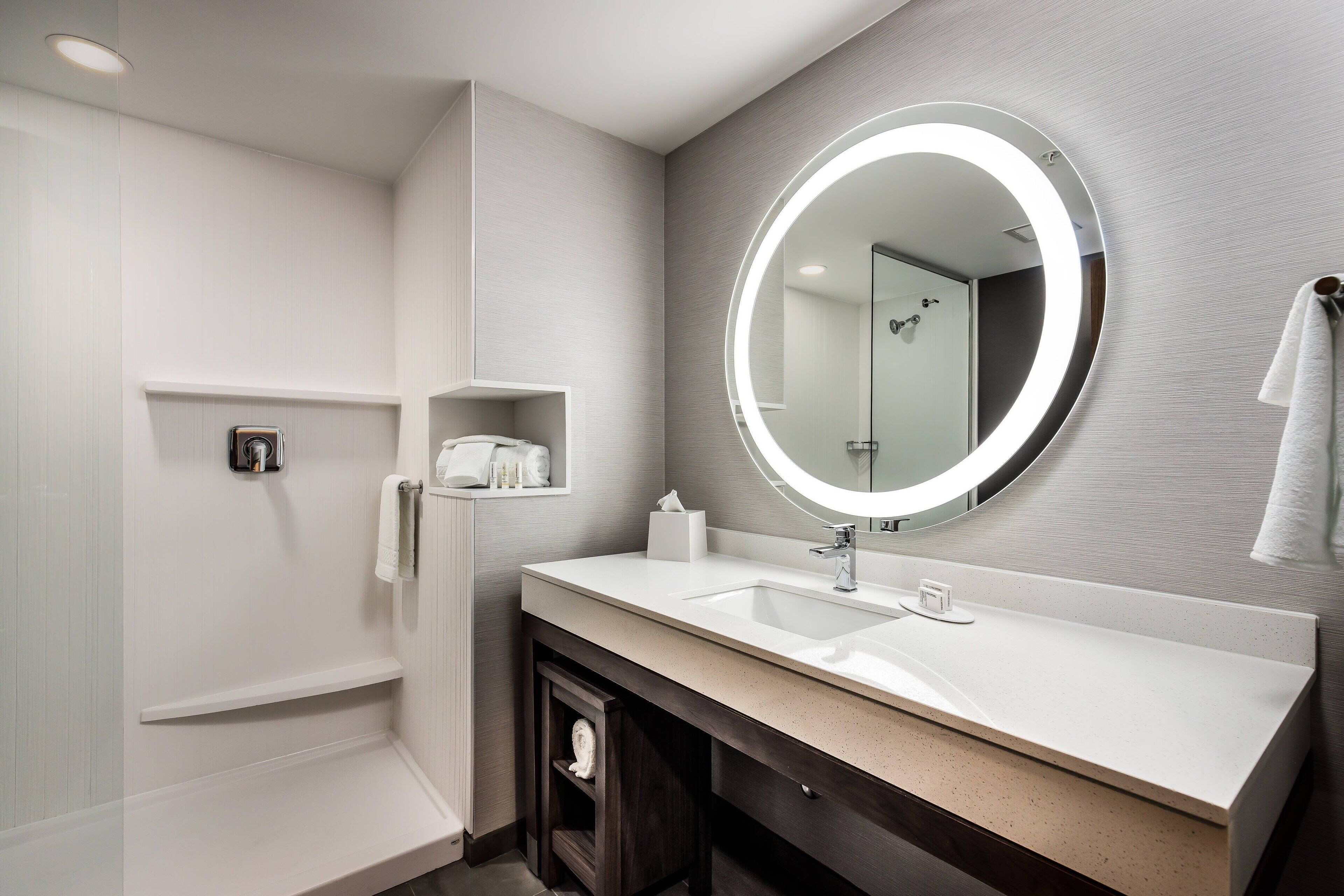 free toiletries, hair dryer, towels