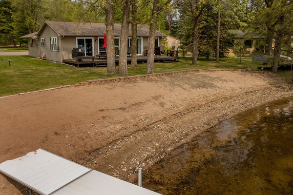 The flat sandy beach is a great place for family to hang out!