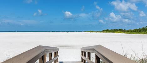 On the beach, beach towels