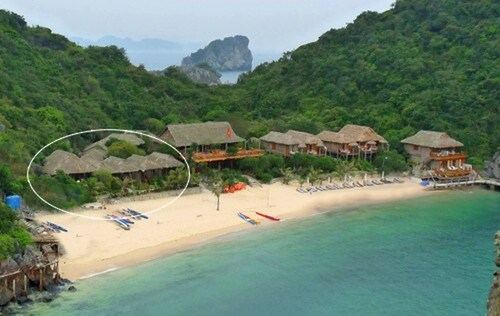 Halong Bay Deluxe Cruise Bungalow on Island