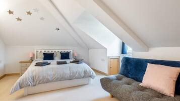 2 bedrooms, iron/ironing board, travel crib, WiFi