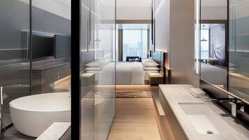 Bañera con ducha, cabezal de ducha tipo lluvia