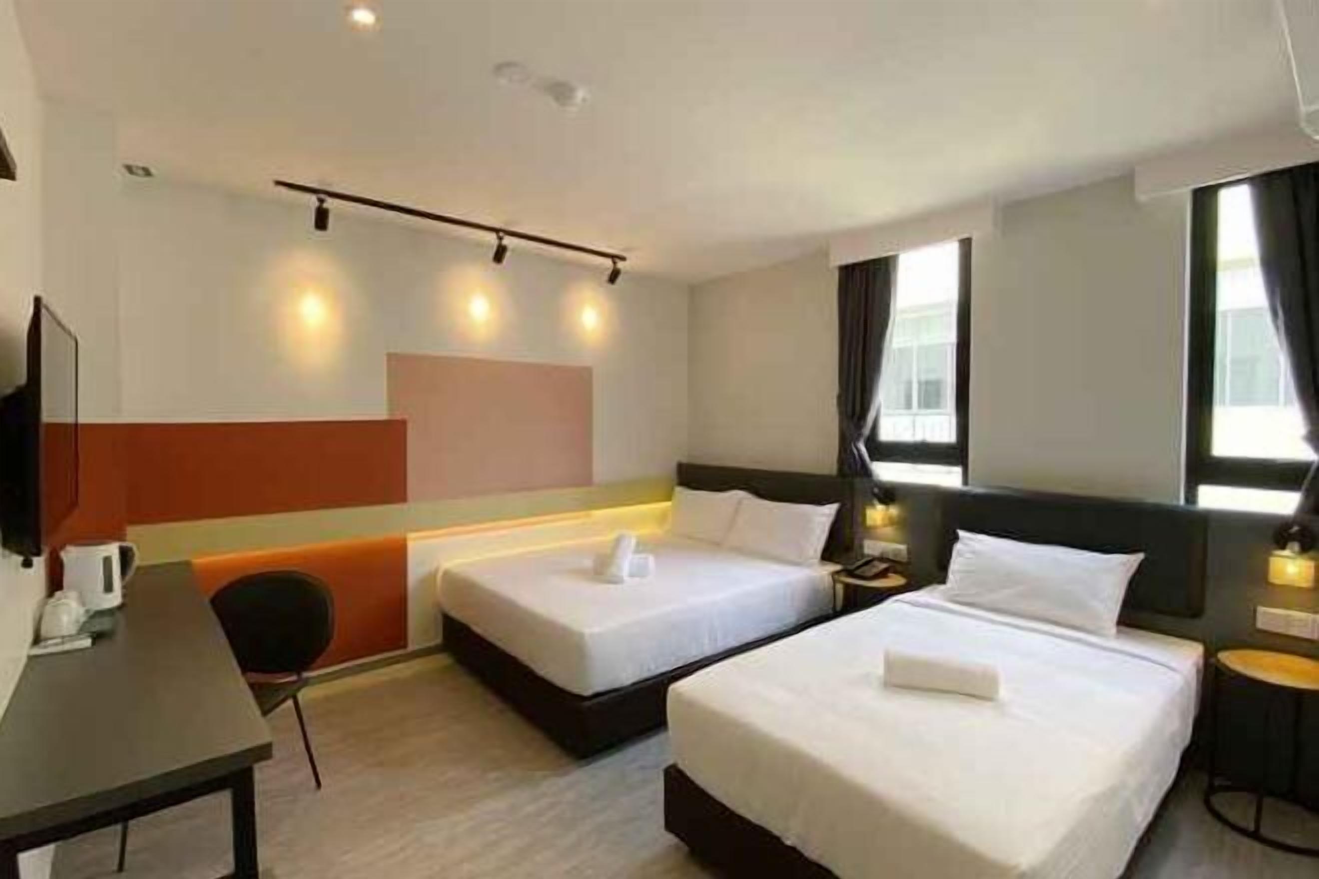 Desk, laptop workspace, iron/ironing board, free WiFi