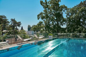 Indoor pool, a heated pool