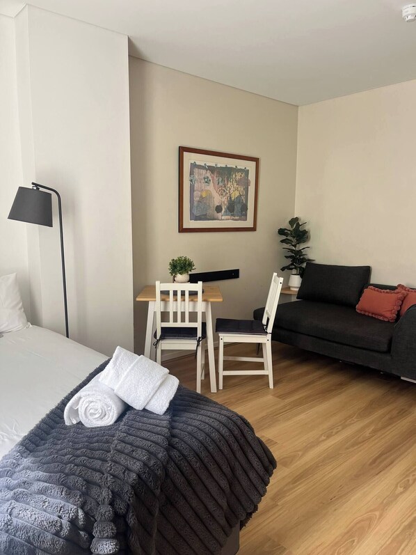 Blackout curtains, iron/ironing board, free WiFi, bed sheets