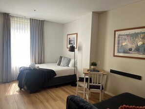 1 bedroom, blackout curtains, iron/ironing board, free WiFi