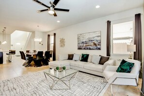 Living room - You and Your Family Will Love This Luxury Villa on Windsor at Westside Resort, Orlando Villa 3627 (Kissimmee)