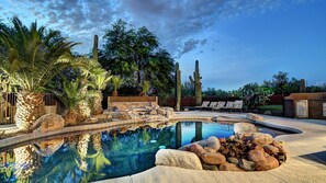 Outdoor pool, a heated pool