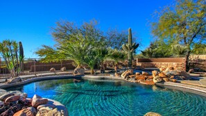 Outdoor pool, a heated pool