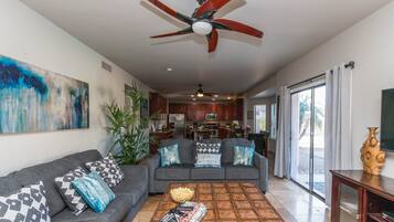 Family House (5 Bedrooms) | Living area | 50-inch TV with cable channels, table football