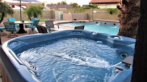 Piscina externa, piscina aquecida