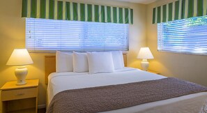 2 bedrooms, in-room safe, iron/ironing board, WiFi