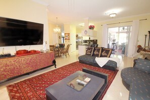Smart TV, fireplace, smart speakers, offices
