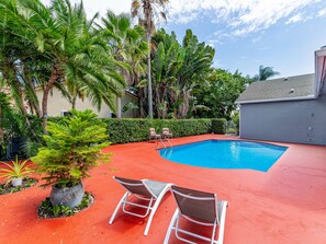 Outdoor pool, a heated pool