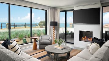 Premium bedding, down comforters, pillowtop beds, in-room safe