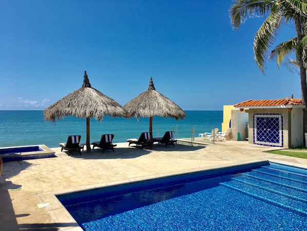 A heated pool