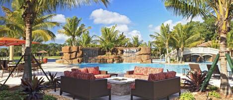 Outdoor pool, a heated pool