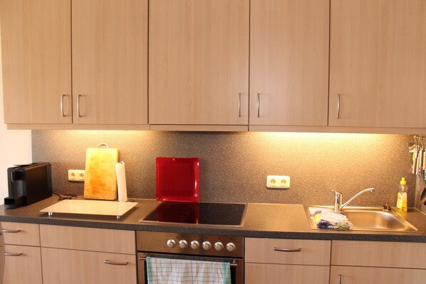 KĂŒhlschrank, Herdplatte, GeschirrspĂŒler