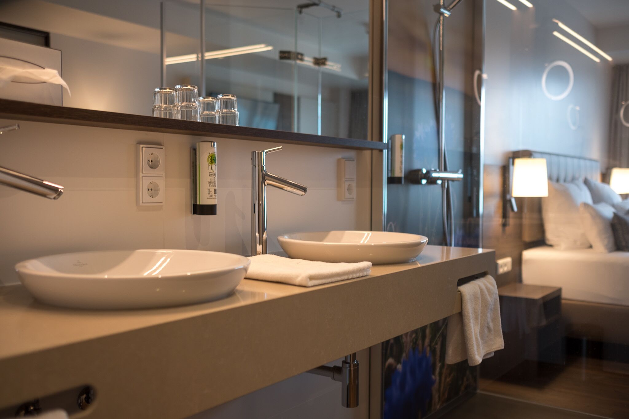 junior room (main building) | bathroom | hair dryer, heated floors, towels, soap