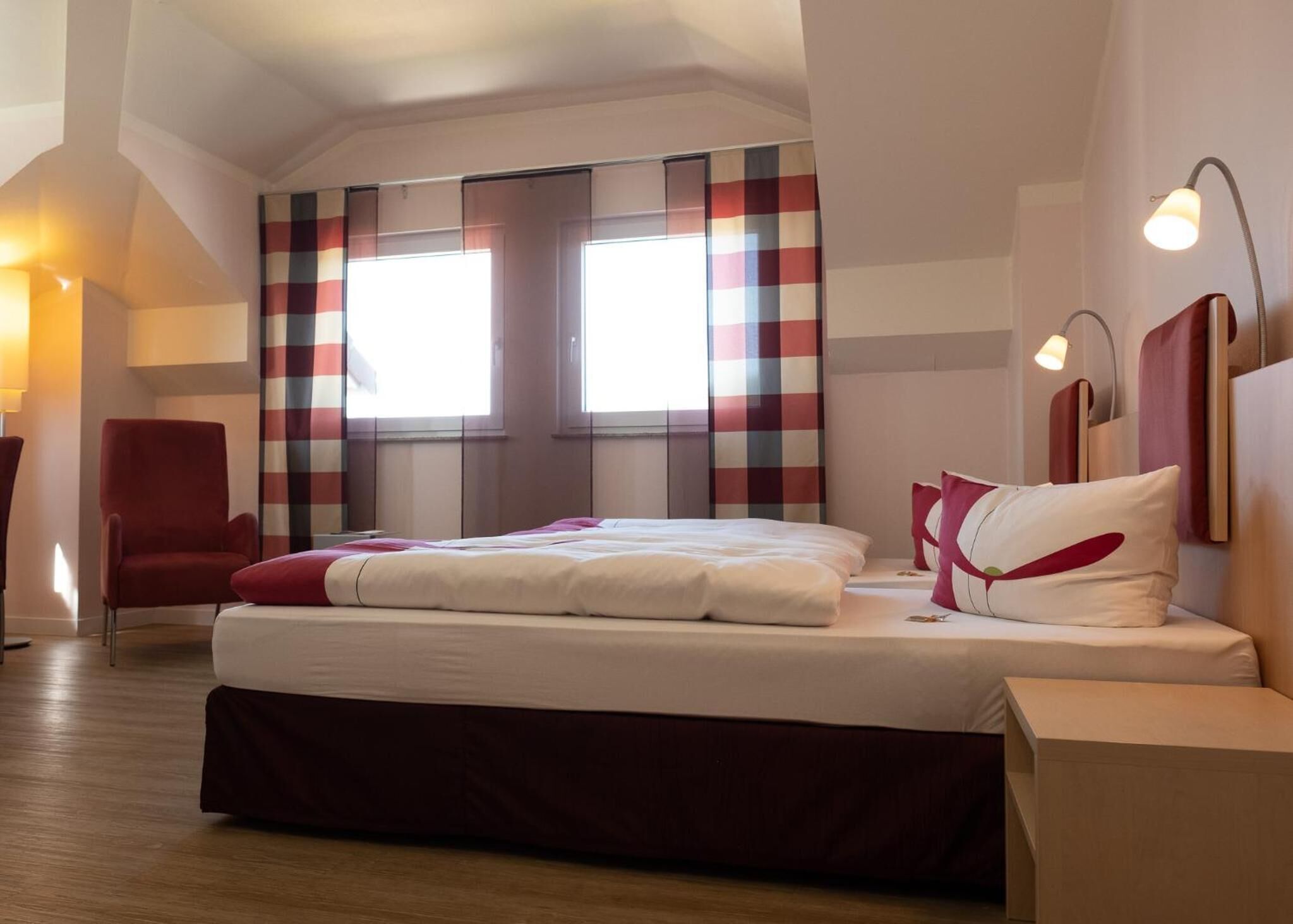 hypo-allergenic bedding, minibar, in-room safe, individually decorated