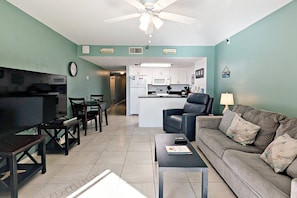 TV, DVD player - Oceanfront 1BR | Balcony | Steps to Sunglow Pier | Free Daily Activities Included (Daytona Beach Shores)