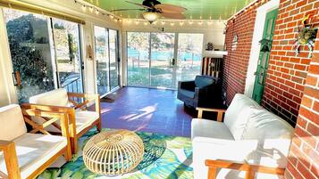 Smart TV, foosball, table tennis, books