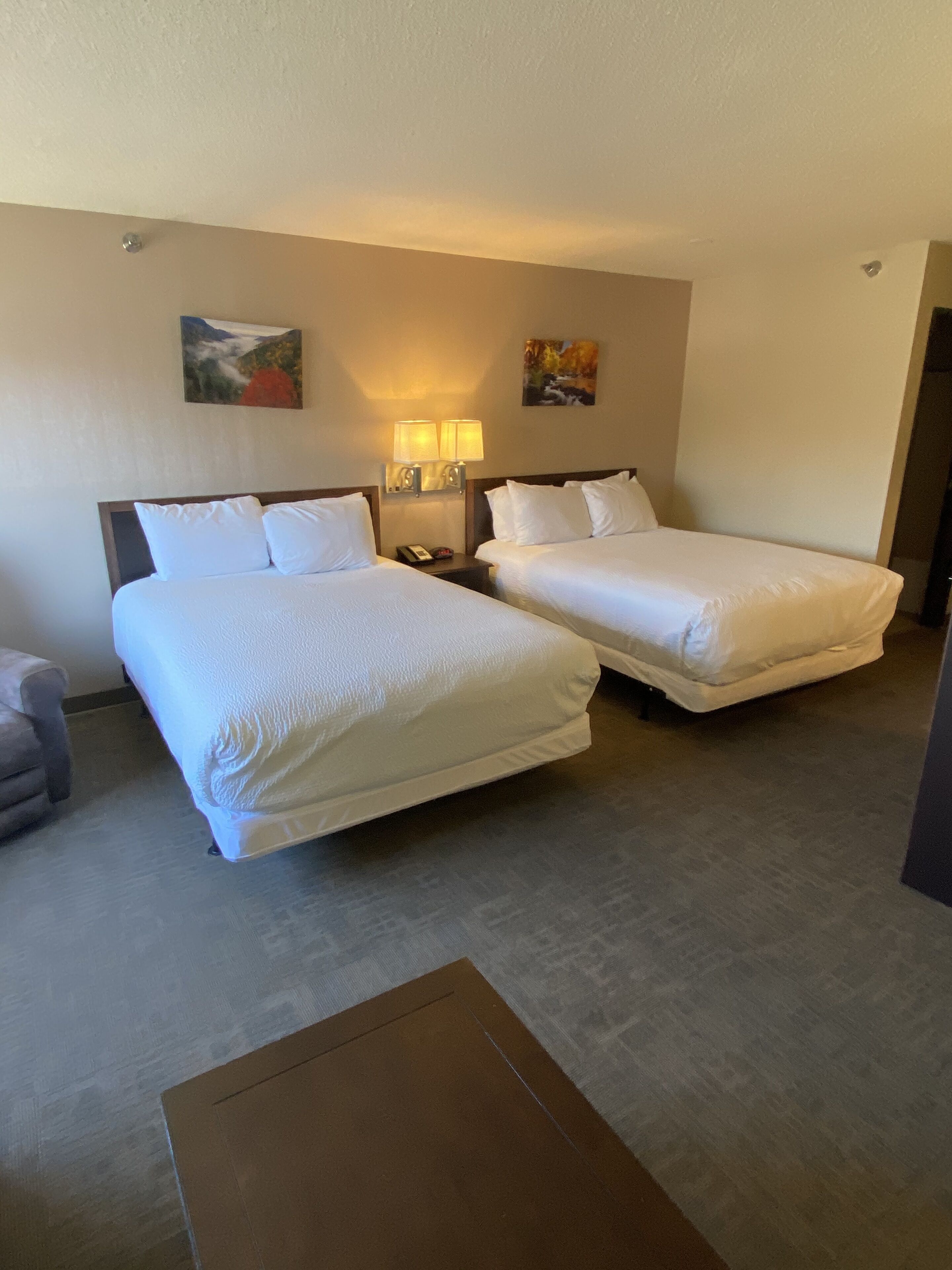 suite 2 queens, recliner, pullout sofa | 1 bedroom, free wifi, bed sheets