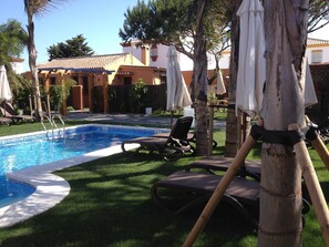 Pool - House Bungalows with private garden and shared pool in El Palmar beach (Palmar, El)